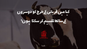 کیا میں قربانی کے خرچ کو دوسروں کے ساتھ تقسیم کر سکتا ہوں؟