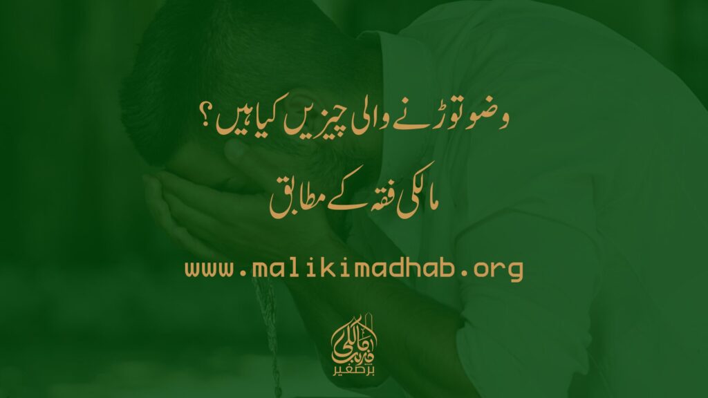 breaking wudu Maliki Fiqh